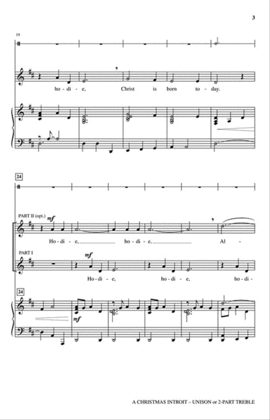 A Christmas Introit A Christmas Introit Unison Choir scores gallery preview page 3