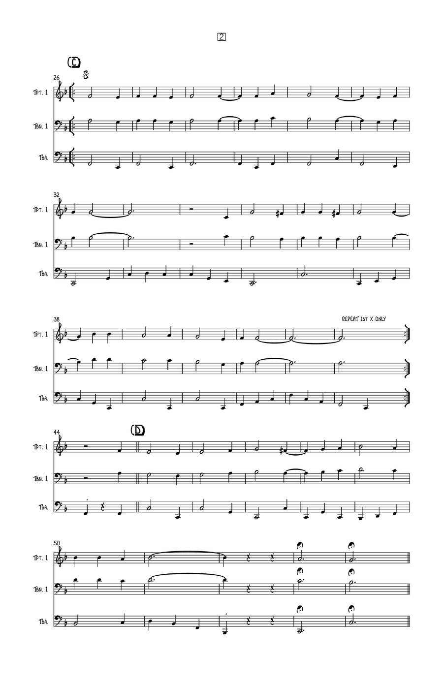 Las Mañanitas (Brass Trio) Brass Trio scores gallery preview page 3