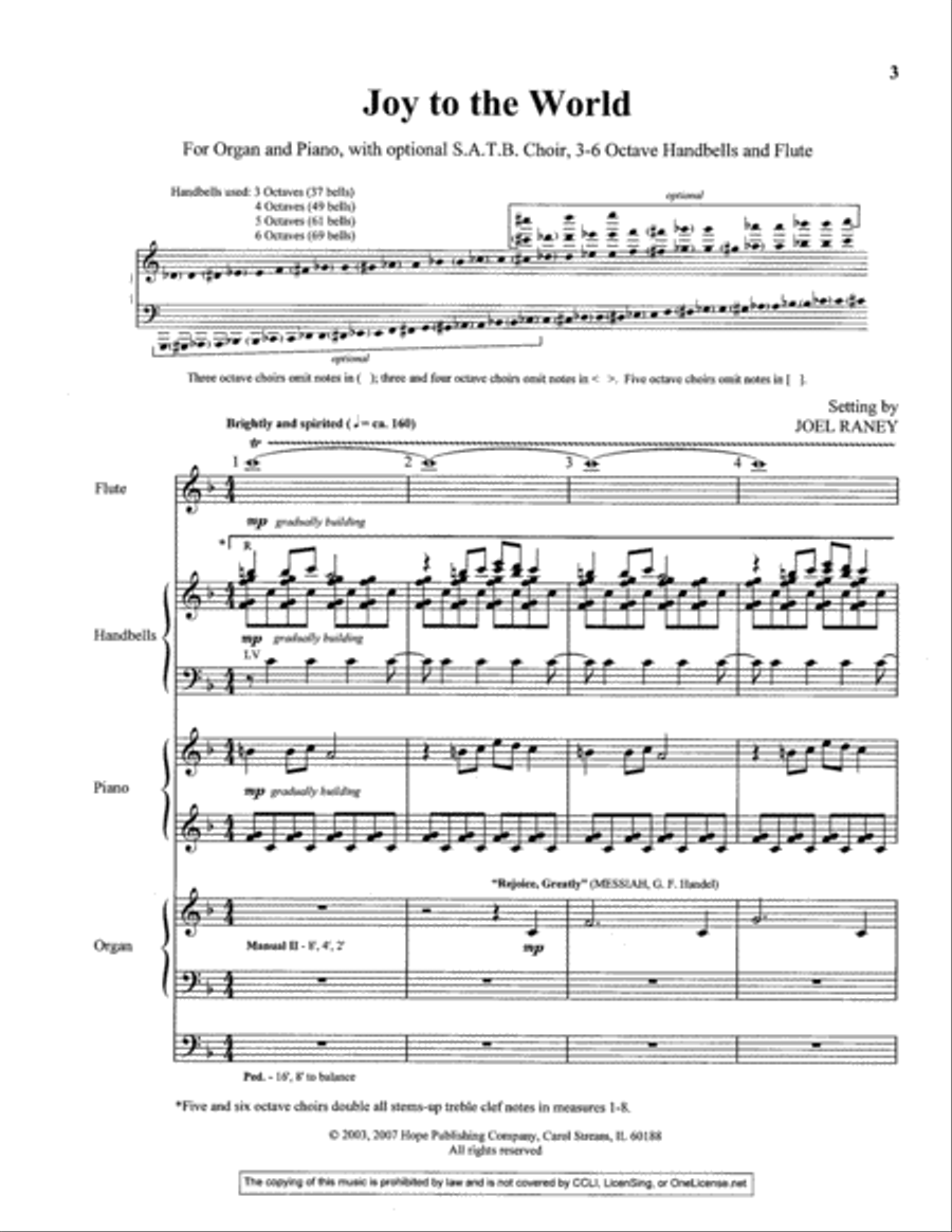 Joy to the World 4-Part scores gallery preview page 2