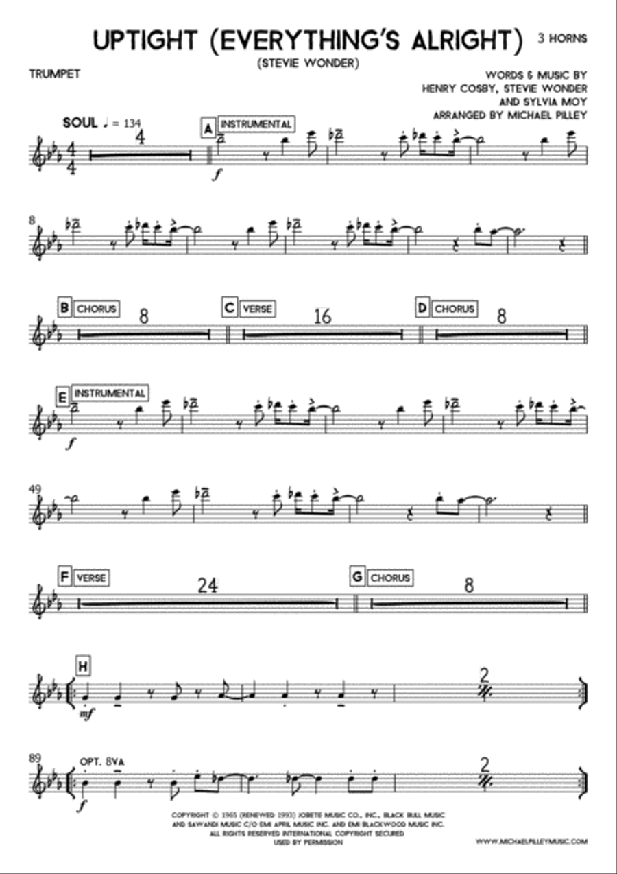 Uptight (everything's Alright) Small Ensemble scores gallery preview page 2