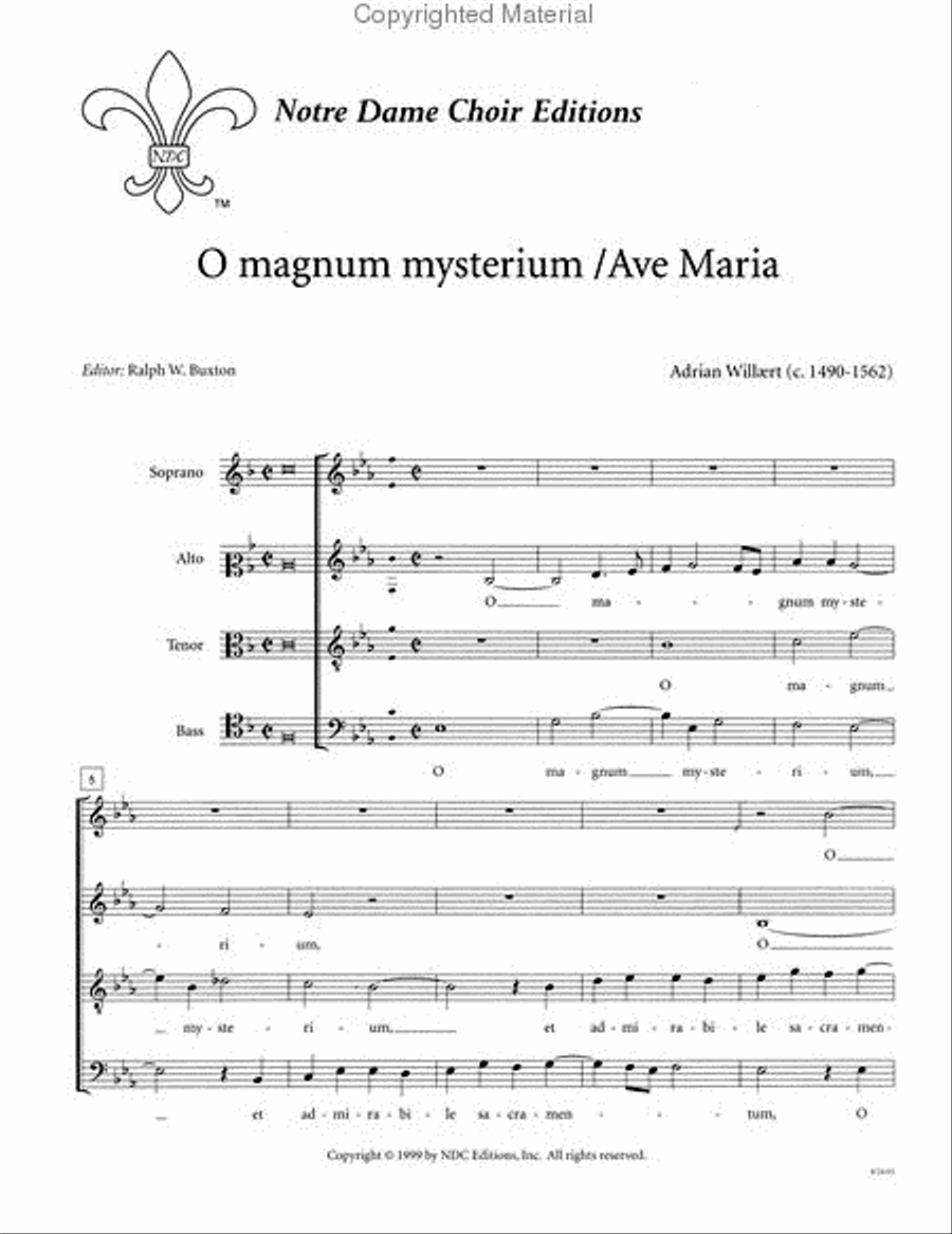 O magnum mysterium / Ave Maria 4-Part scores gallery preview page 2
