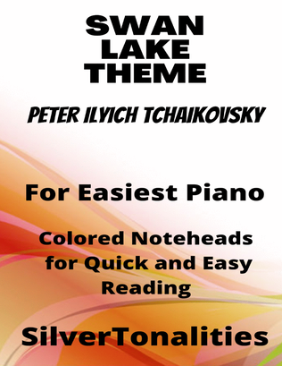 Theme from Swan Lake Easiest Piano with Colored Notation