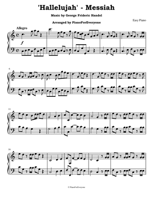 'Hallelujah' from Messiah - Handel (Easy Piano)