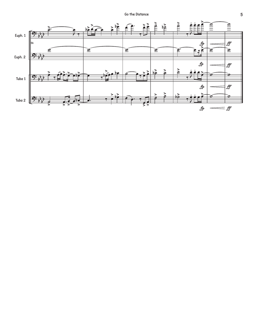 Go The Distance Go The Distance Brass Quartet scores gallery preview page 5