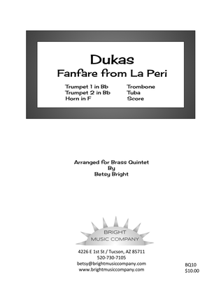 Dukas: Fanfare from La Peri (brass quintet)