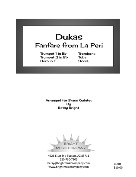 Dukas: Fanfare from La Peri (brass quintet) image number null