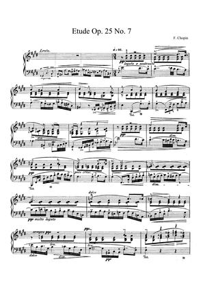 Chopin Etude Op. 25 No. 7 in C Sharp Minor