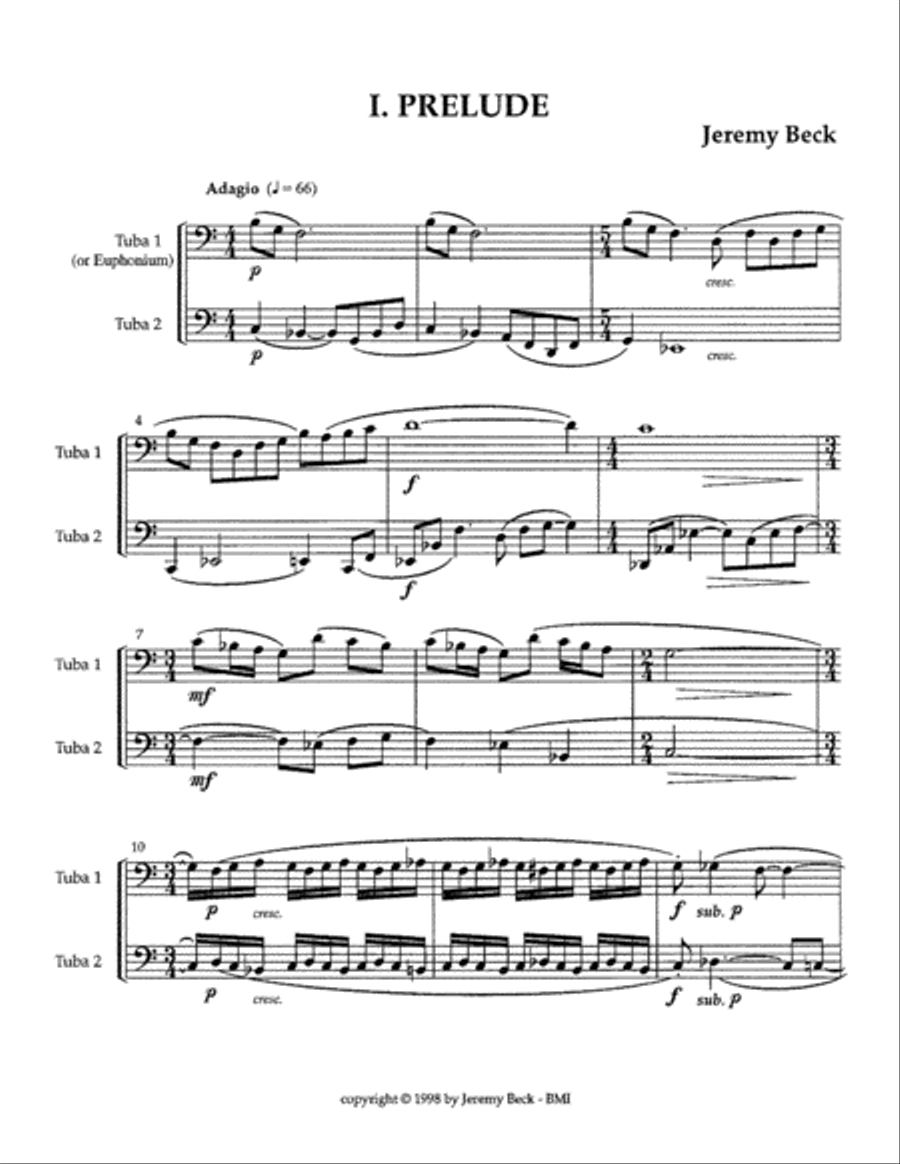 Prelude, Dance and Fanfare Brass Duet scores gallery preview page 3