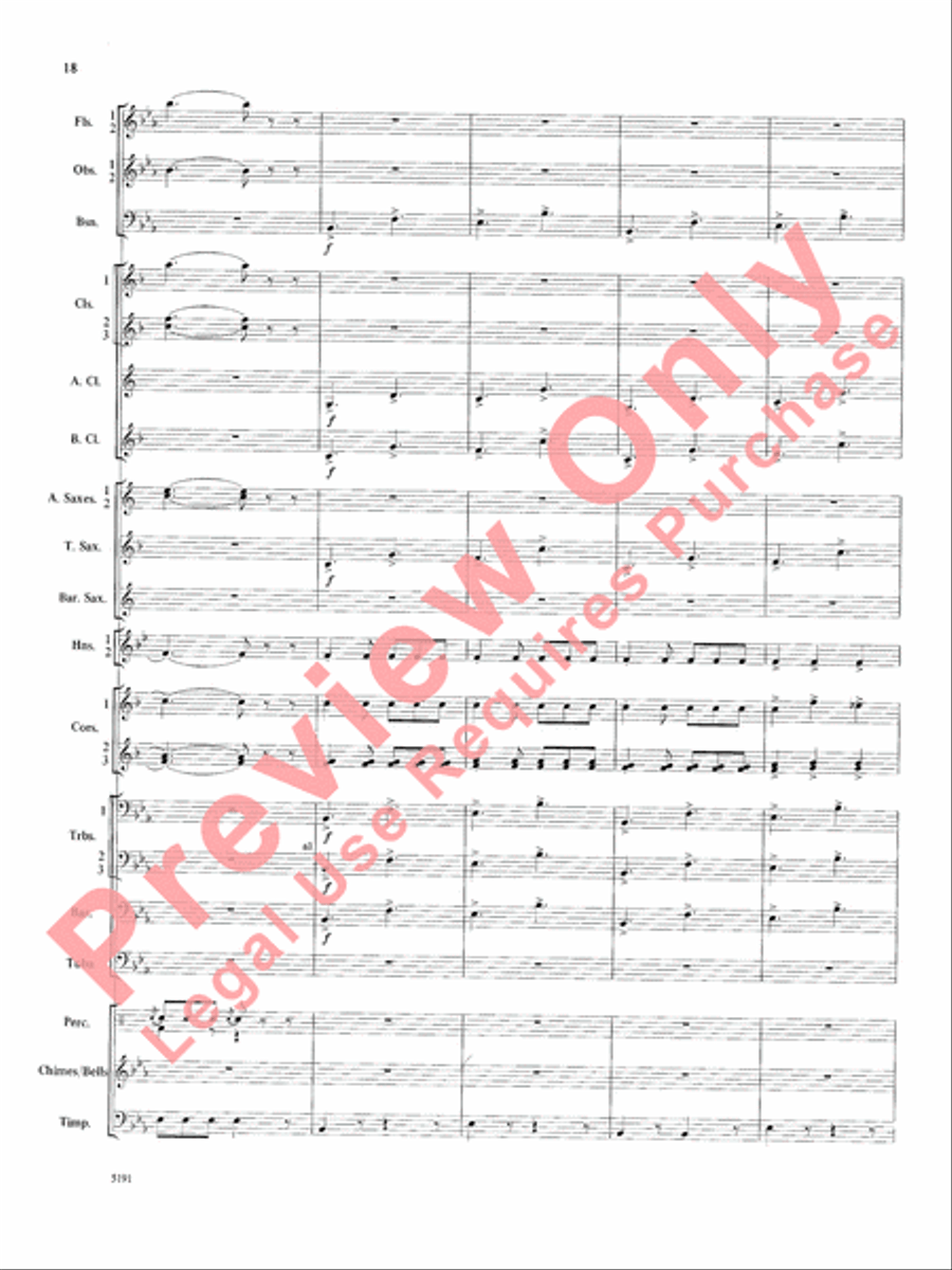Wind Chimes Wind Chimes Concert Band scores gallery preview page 19