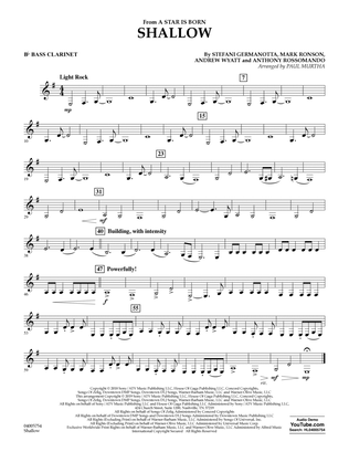 Shallow (from A Star Is Born) (arr. Paul Murtha) - Bb Bass Clarinet