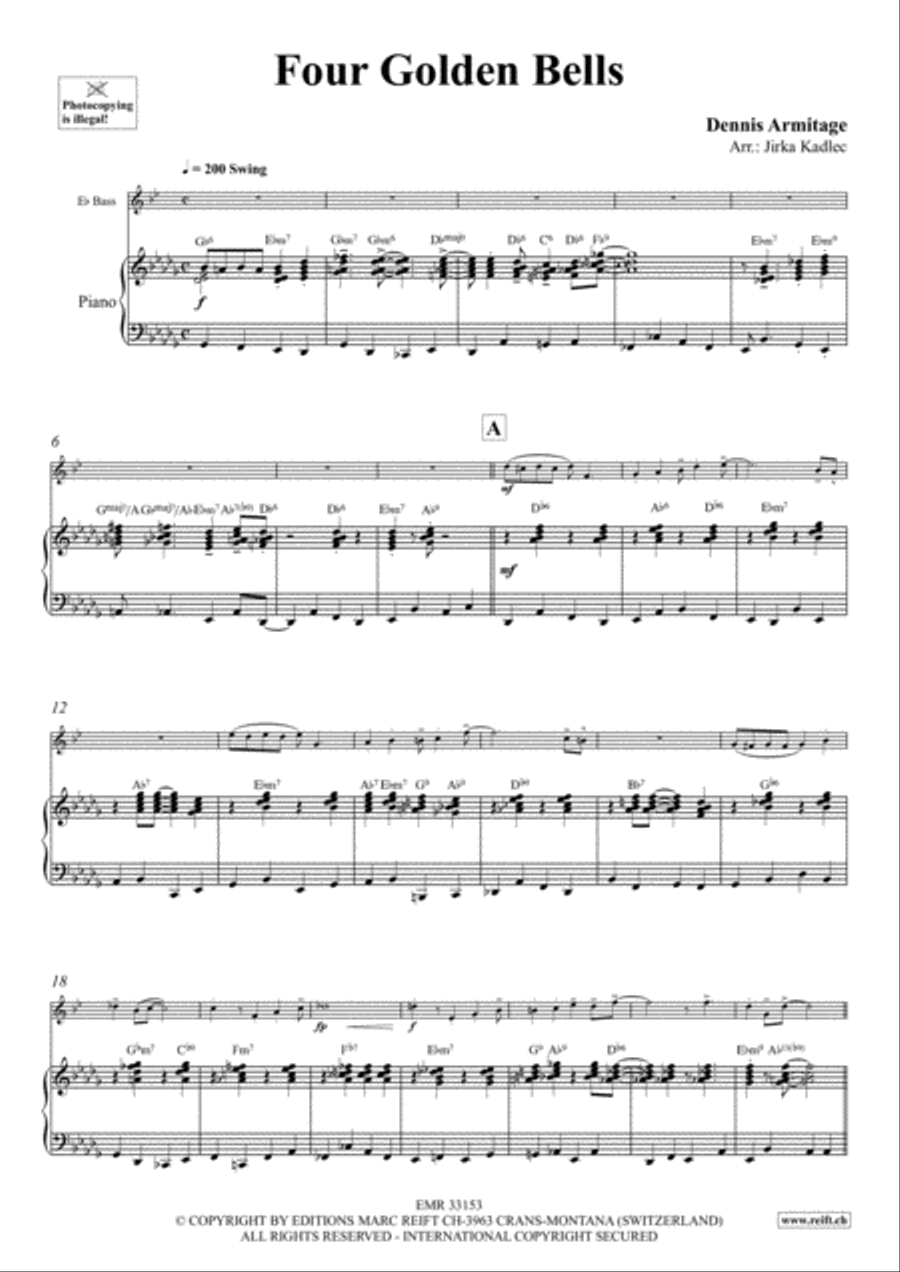 Four Golden Bells Piano Accompaniment scores gallery preview page 4
