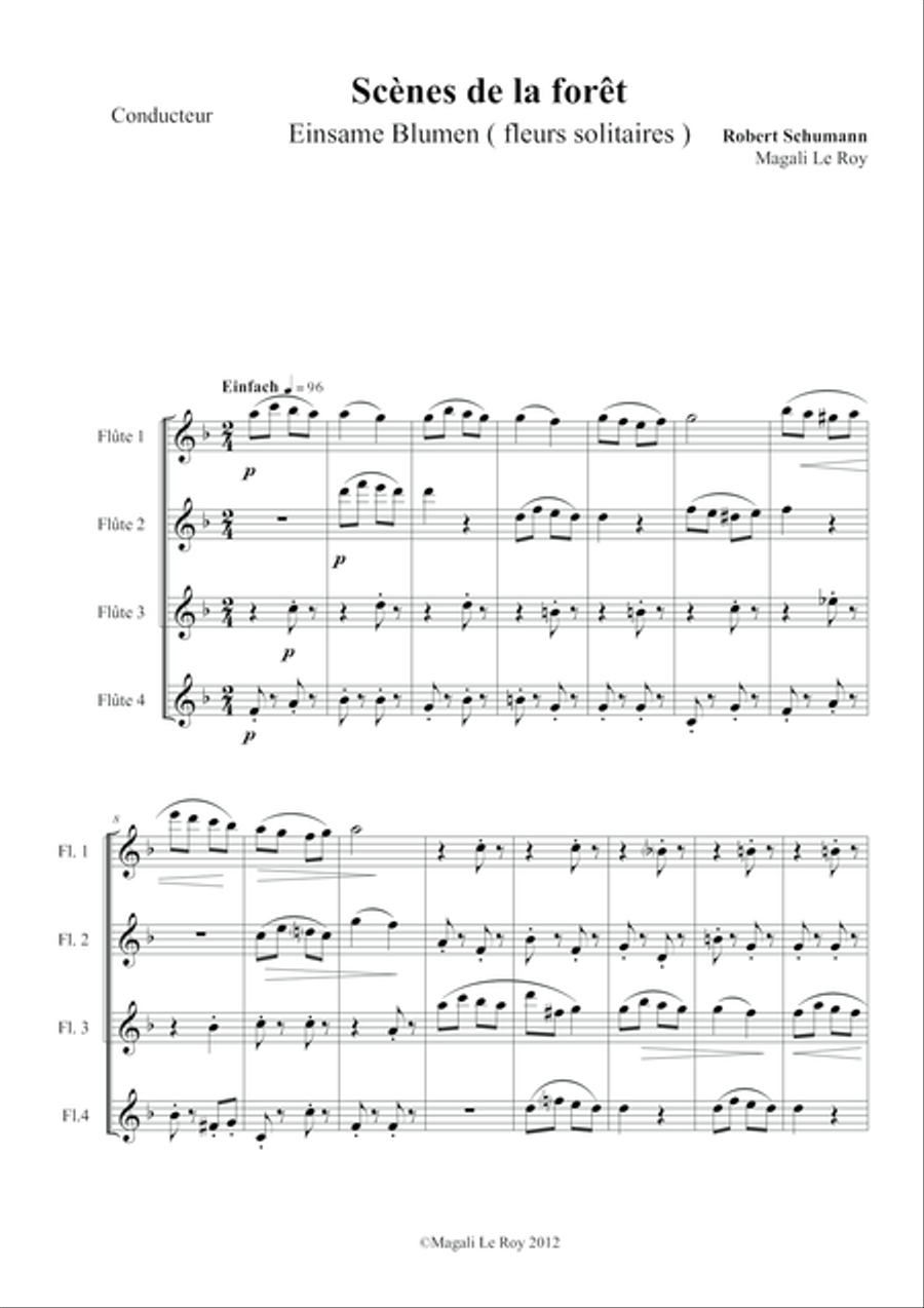 Fleurs solitaires Fleurs solitaires Flute Solo scores gallery preview page 1