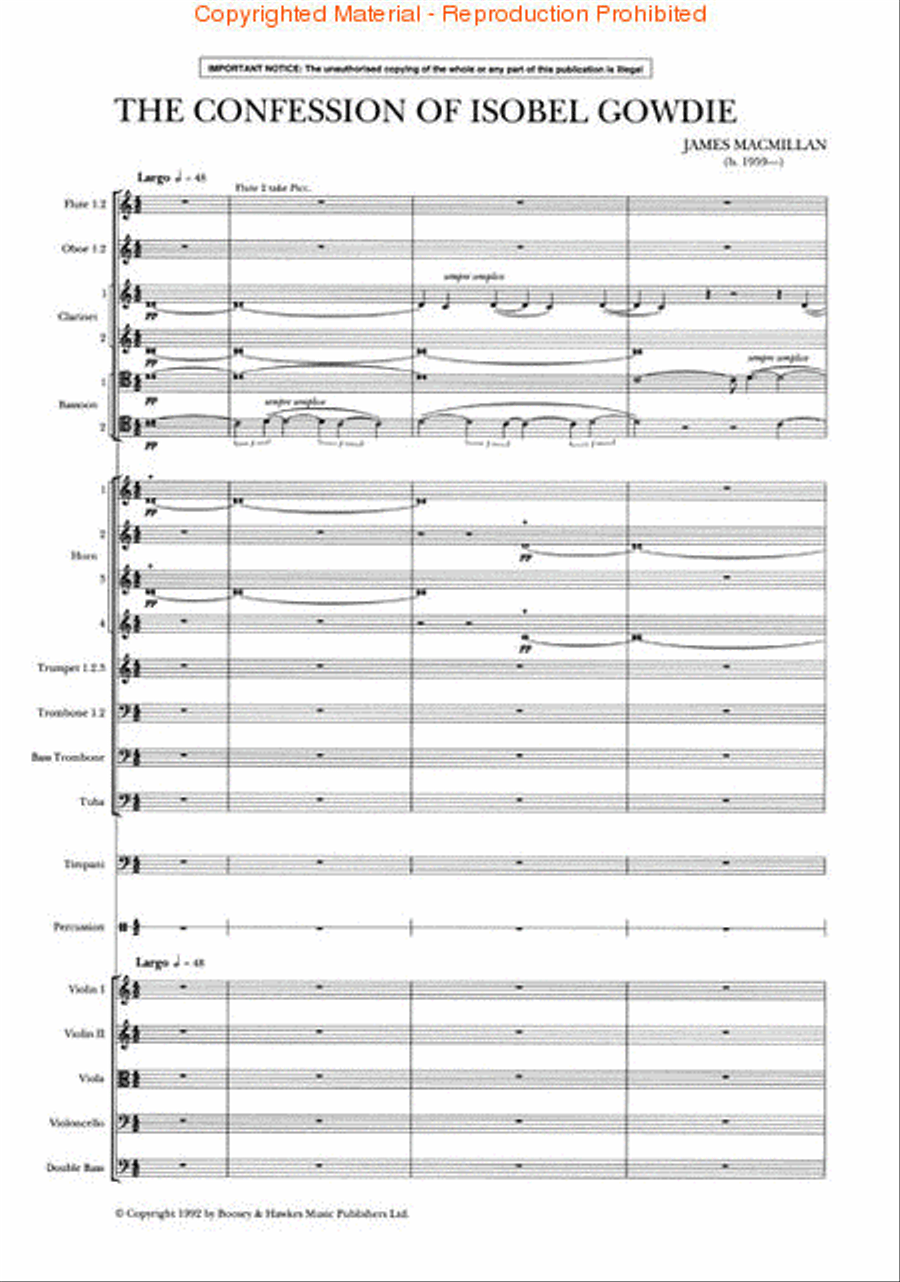 The Confession of Isobel Gowdie Orchestra scores gallery preview page 2