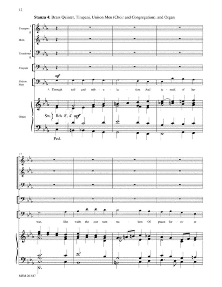 The Church's One Foundation 4-Part scores gallery preview page 5