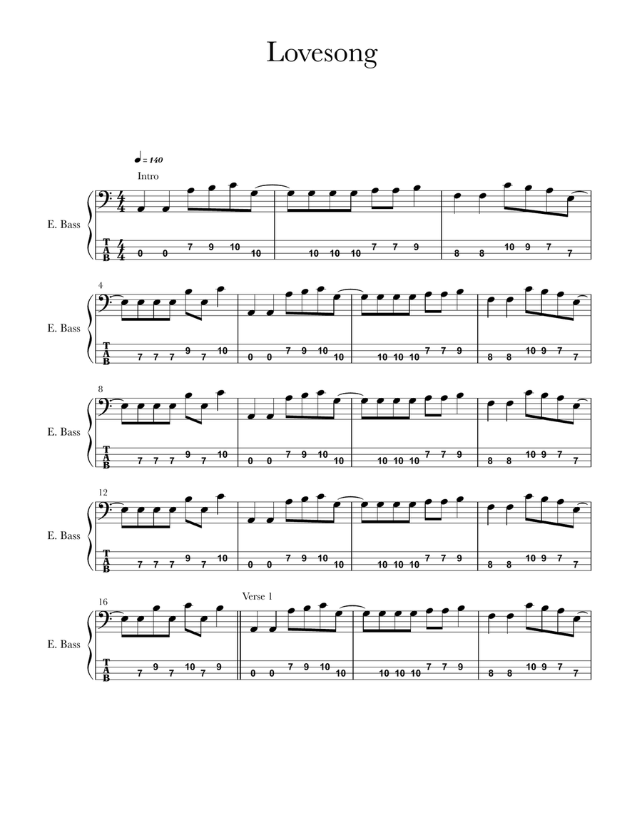 Lovesong Acoustic Guitar scores gallery preview page 5