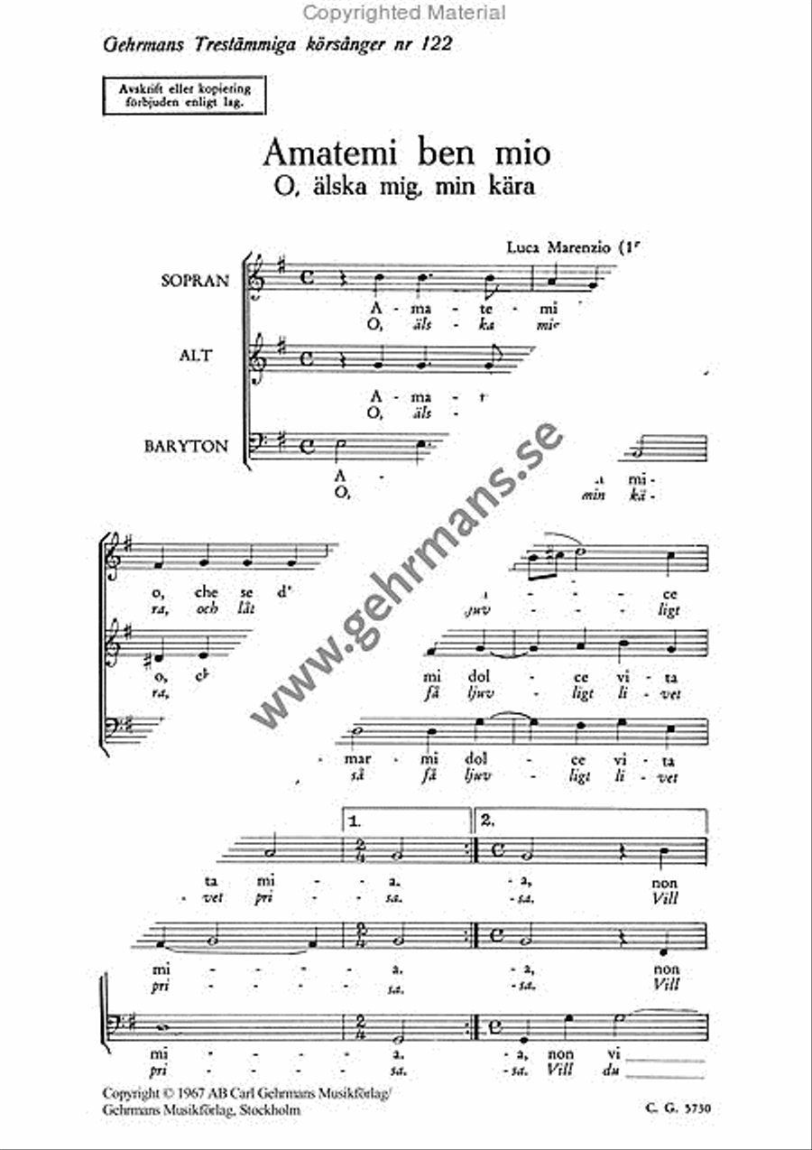 Amatemi ben mio 3-Part scores gallery preview page 2