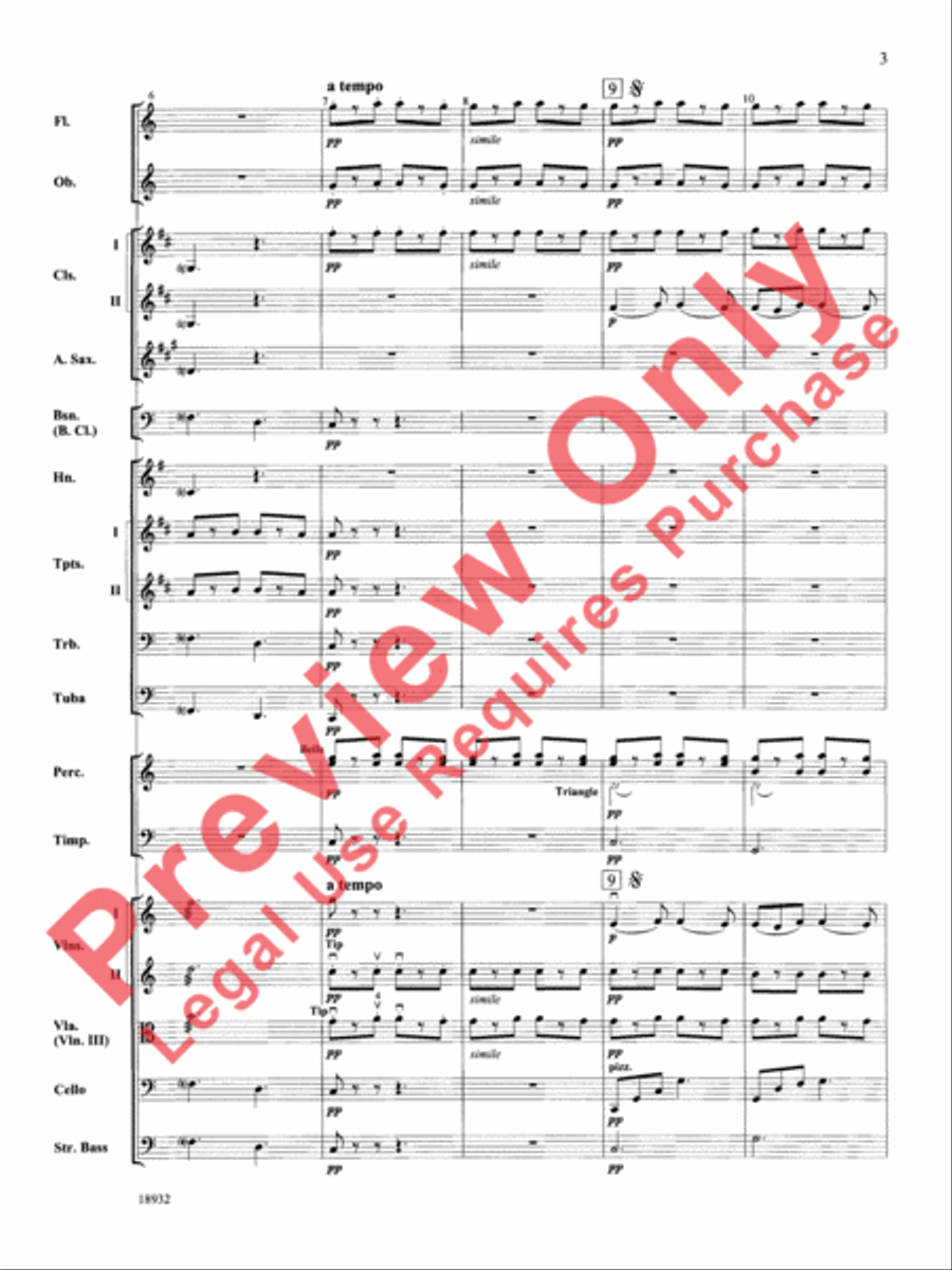 Barcarolle (from The Tales of Hoffman) Full Orchestra scores gallery preview page 4