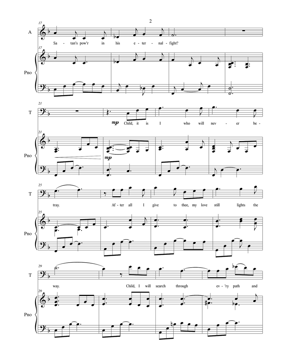 Lord, Is It I? - sacred vocal duet (Alto-Tenor) with piano accompaniment Piano Accompaniment scores gallery preview page 3