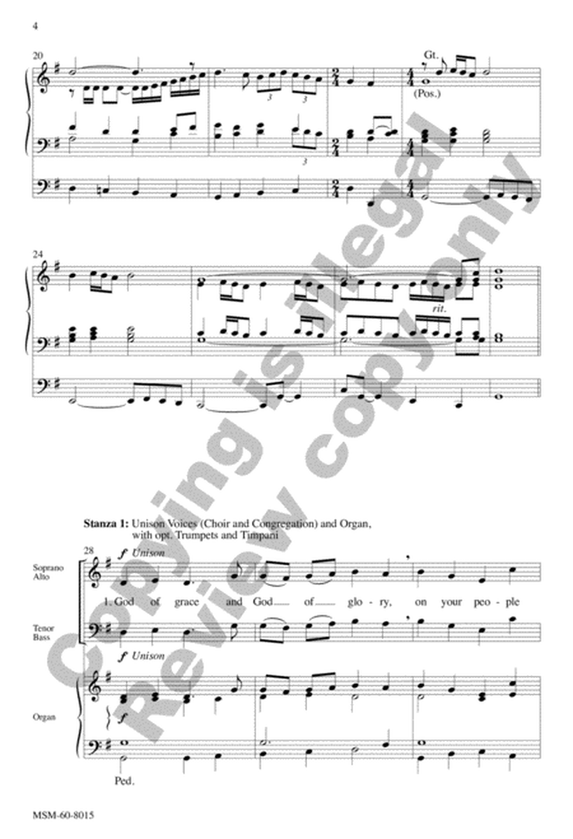 God of Grace and God of Glory (Choral Score) image number null