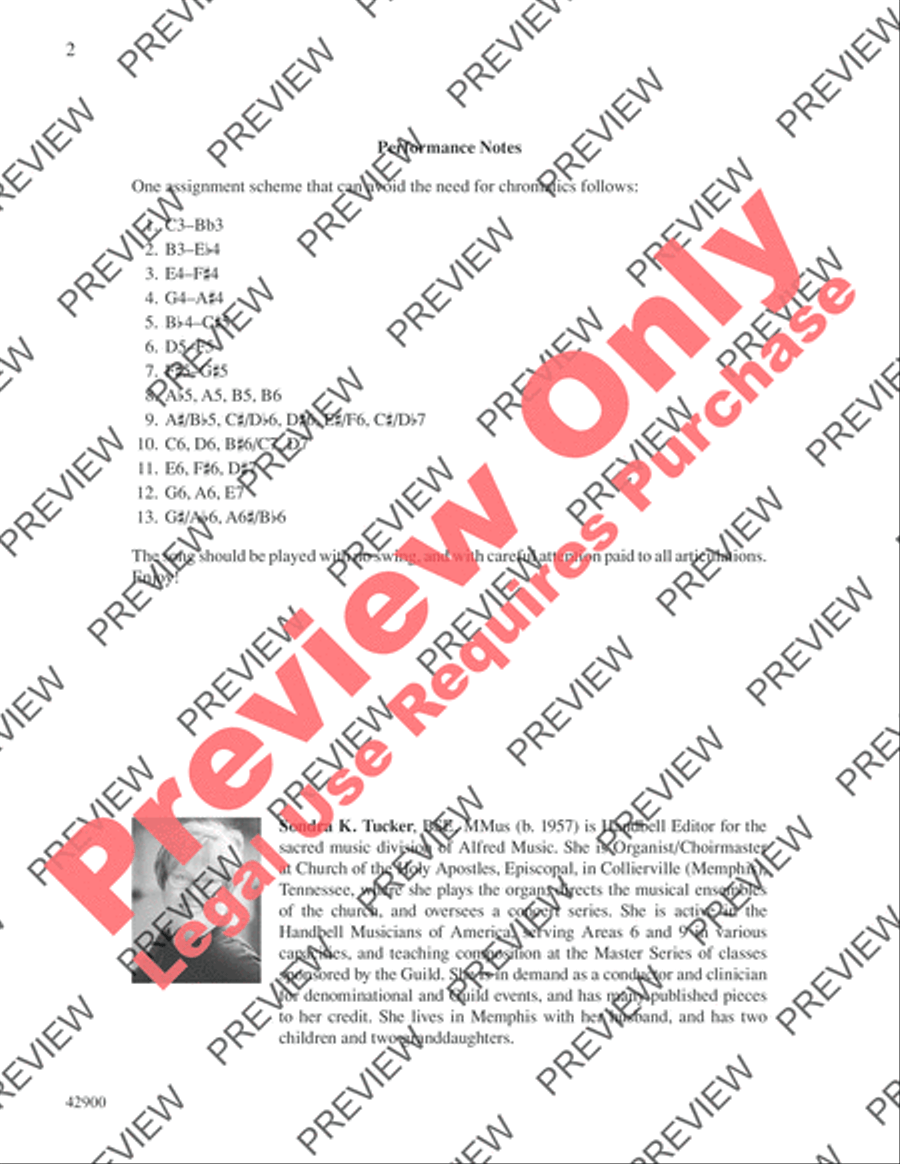 Jingle Bell Samba Handbell Choir scores gallery preview page 2