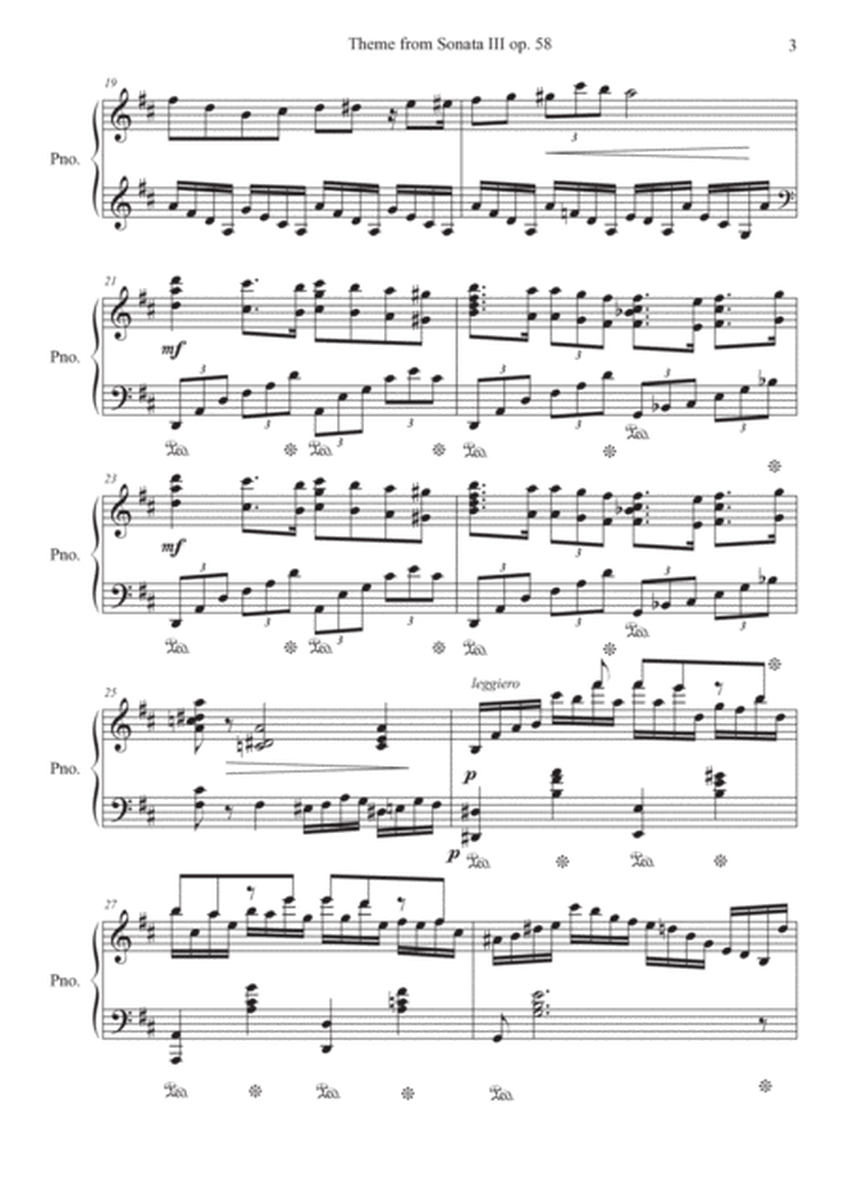 Sonata op 58 - Theme from 1st Movement (Easier version for advanced intermediate players) image number null
