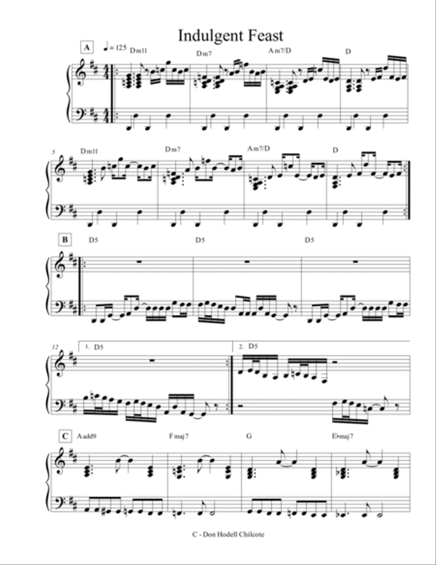 Indulgent Feast Indulgent Feast Jazz Ensemble scores gallery preview page 2