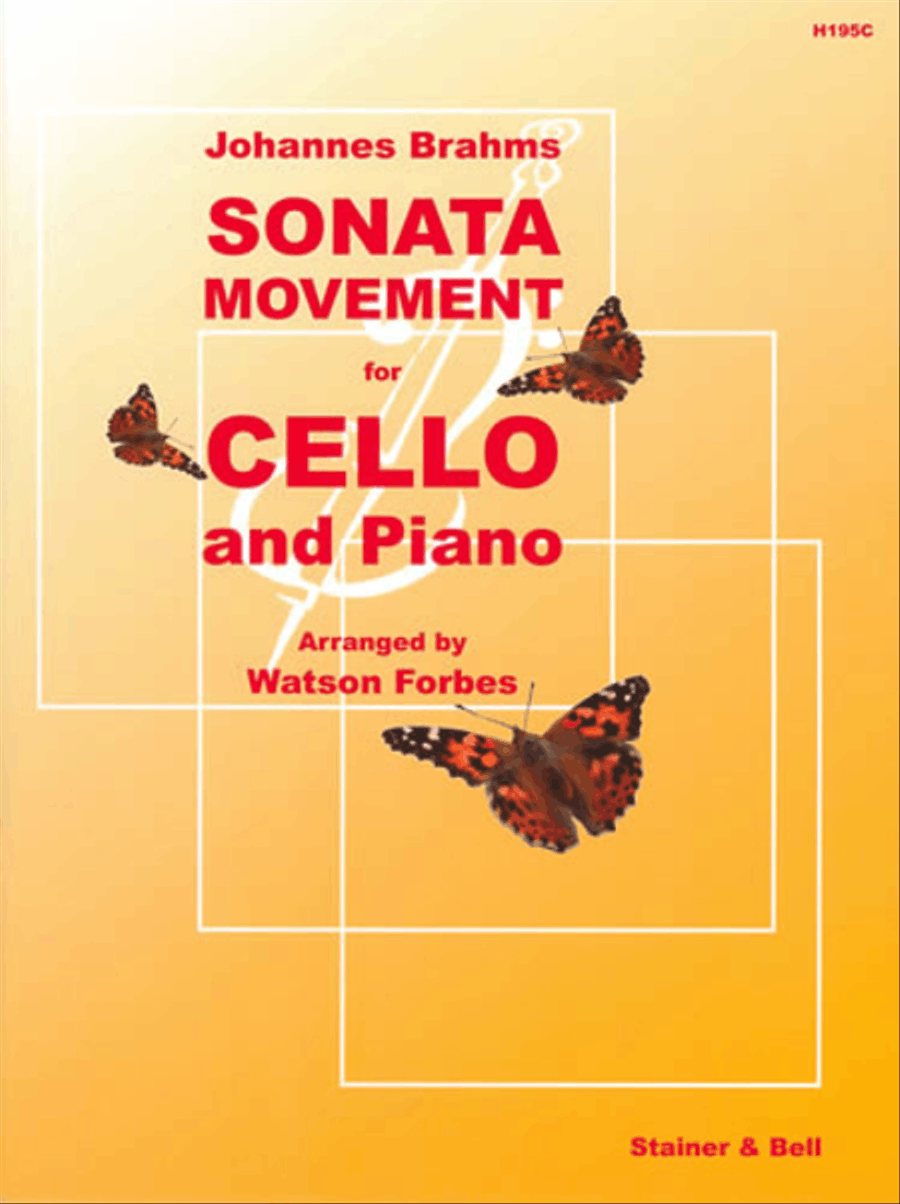 Sonata Movement (Sonatensatz, 1853) arranged for Cello and Piano by Watson Forbes Piano Accompaniment scores gallery preview page 1