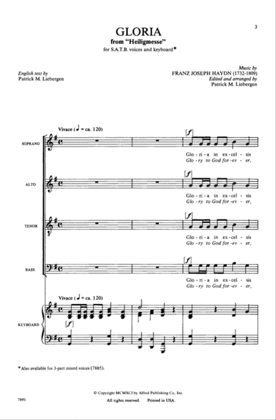 Gloria 4-Part scores gallery preview page 13