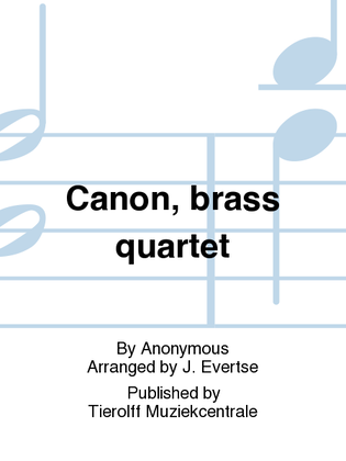 Book cover for Canon, Brass Quartet
