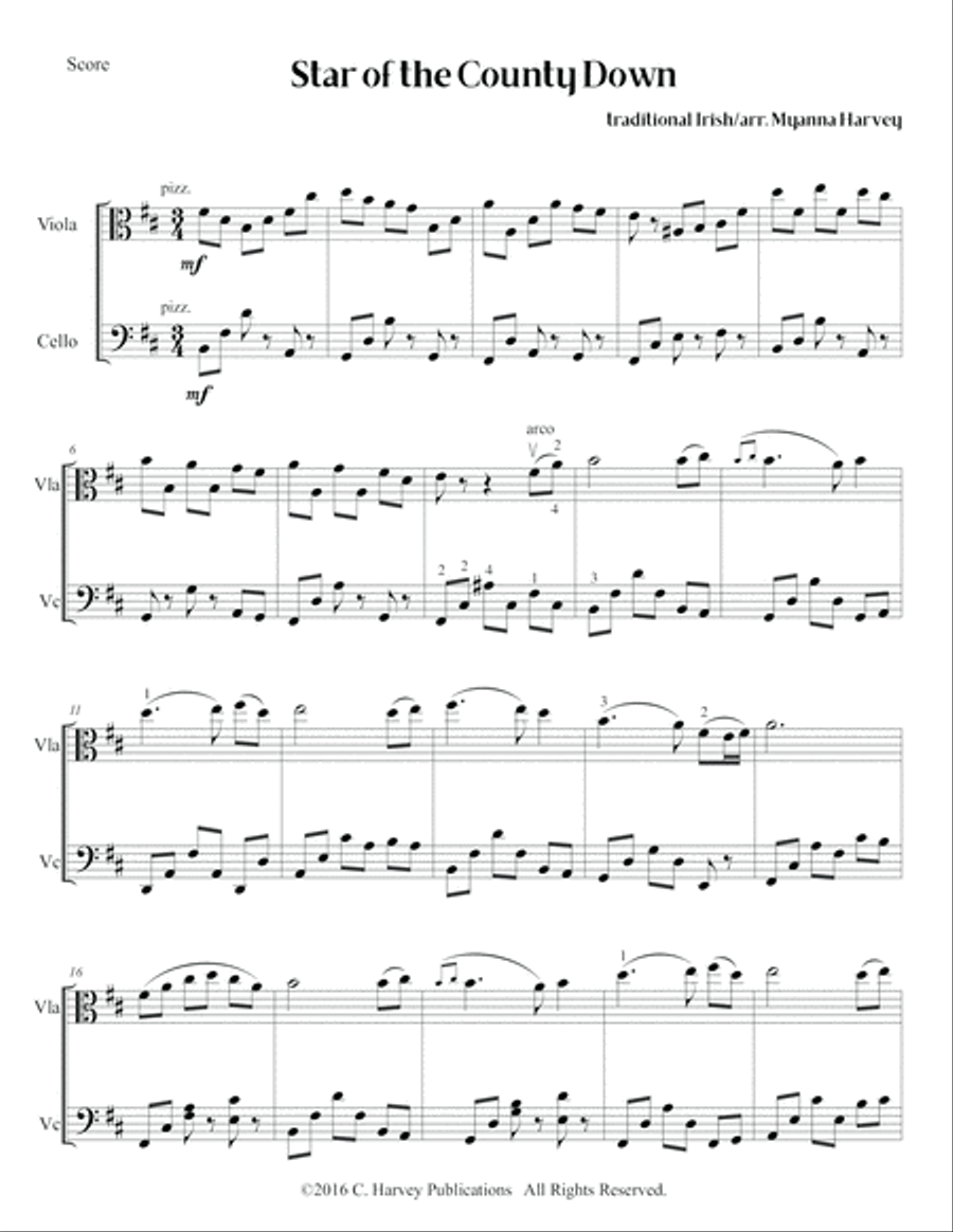 Star of the County Down Star of the County Down String Duet scores gallery preview page 3