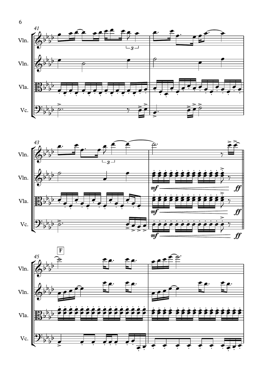 Never Enough String Quartet scores gallery preview page 6