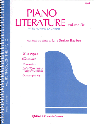 Book cover for Piano Literature, Volume 6