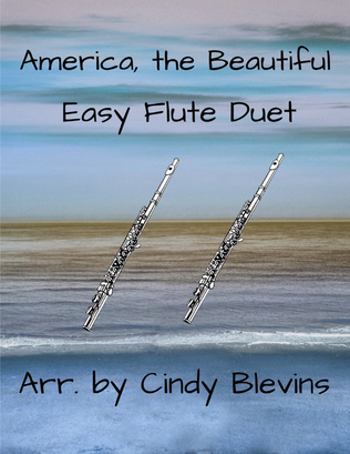 Book cover for America, the Beautiful, Easy Flute Duet