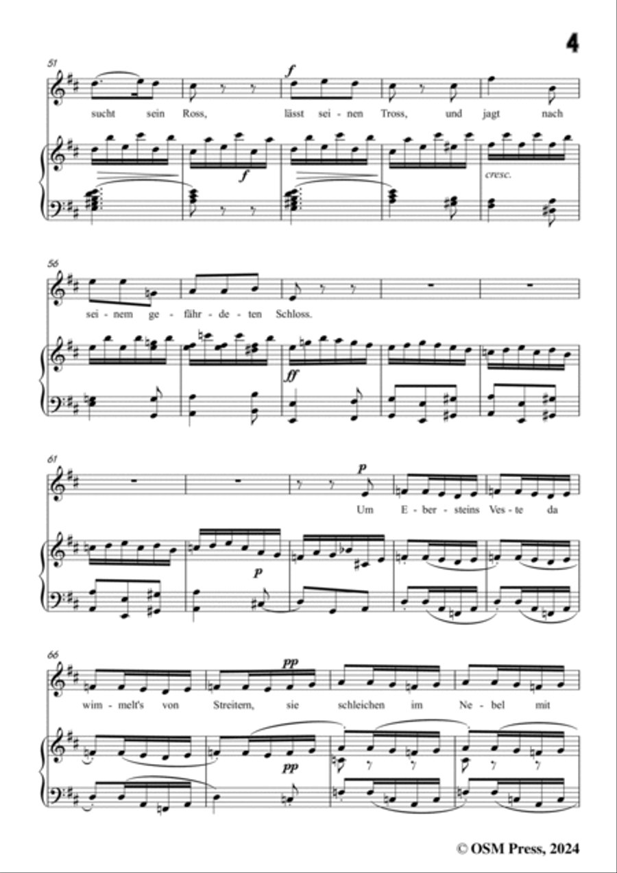C. Loewe-Graf Eberstein(Zu Speier im Saale da hebt sich ein Klingen),in D Major Voice scores gallery preview page 5