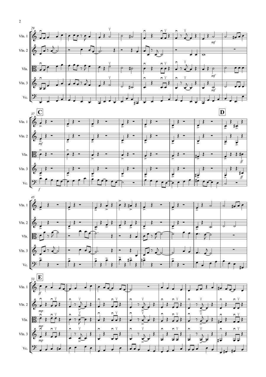 Fly Me To The Moon (In Other Words) String Quartet scores gallery preview page 2