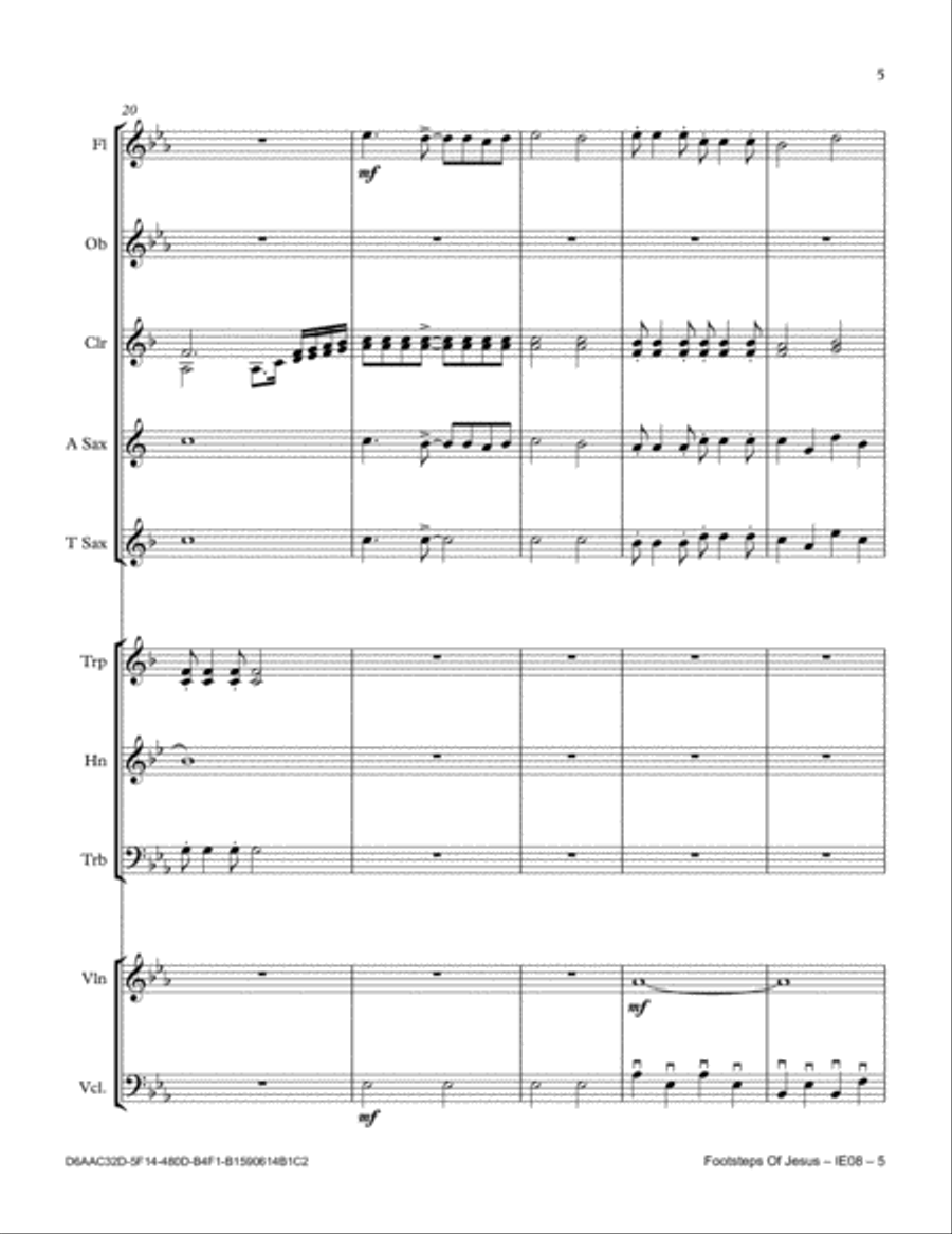 Footsteps Of Jesus Footsteps Of Jesus Full Orchestra scores gallery preview page 5