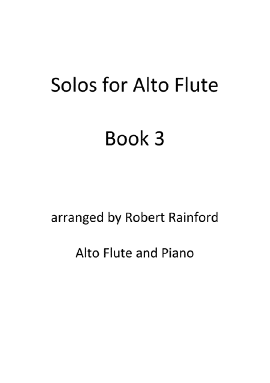 Solos for Alto Flute Book 3 Flute Solo scores gallery preview page 1