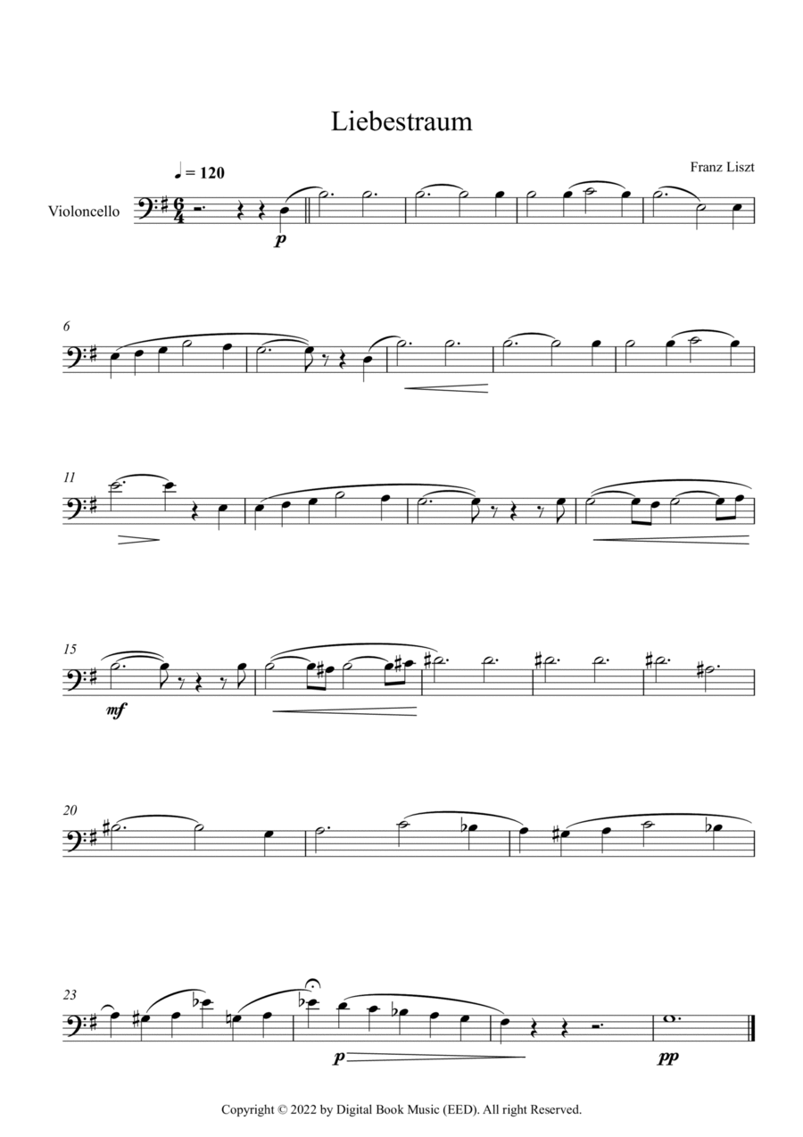 Liebestraum cello deals