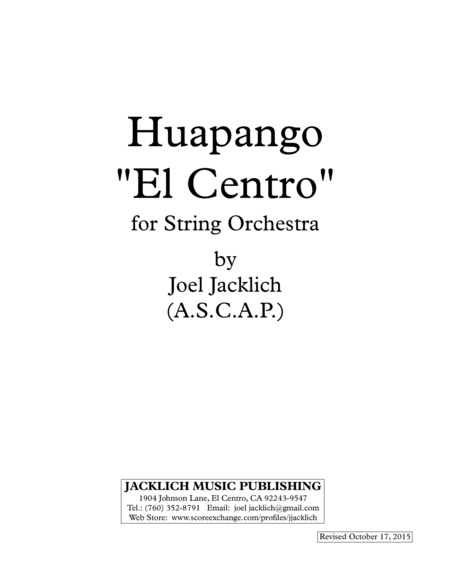 Huapango "El Centro" (String Orchestra) image number null