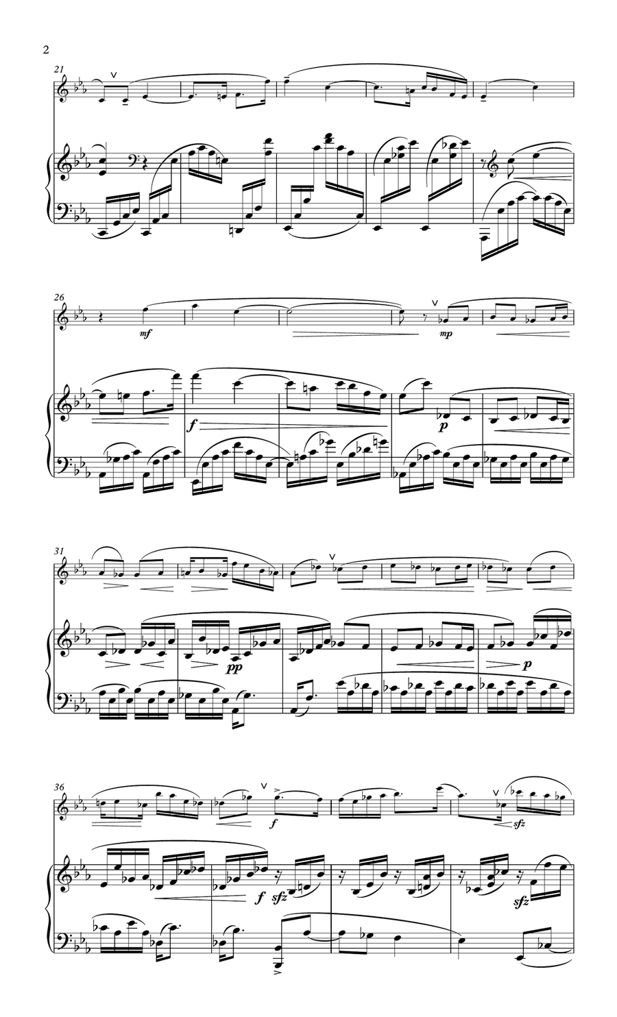 Widor, Suite Op 34 for Flute & piano Flute Solo scores gallery preview page 3