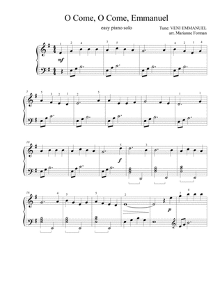 O Come, O Come Emmanuel (easy piano solo)