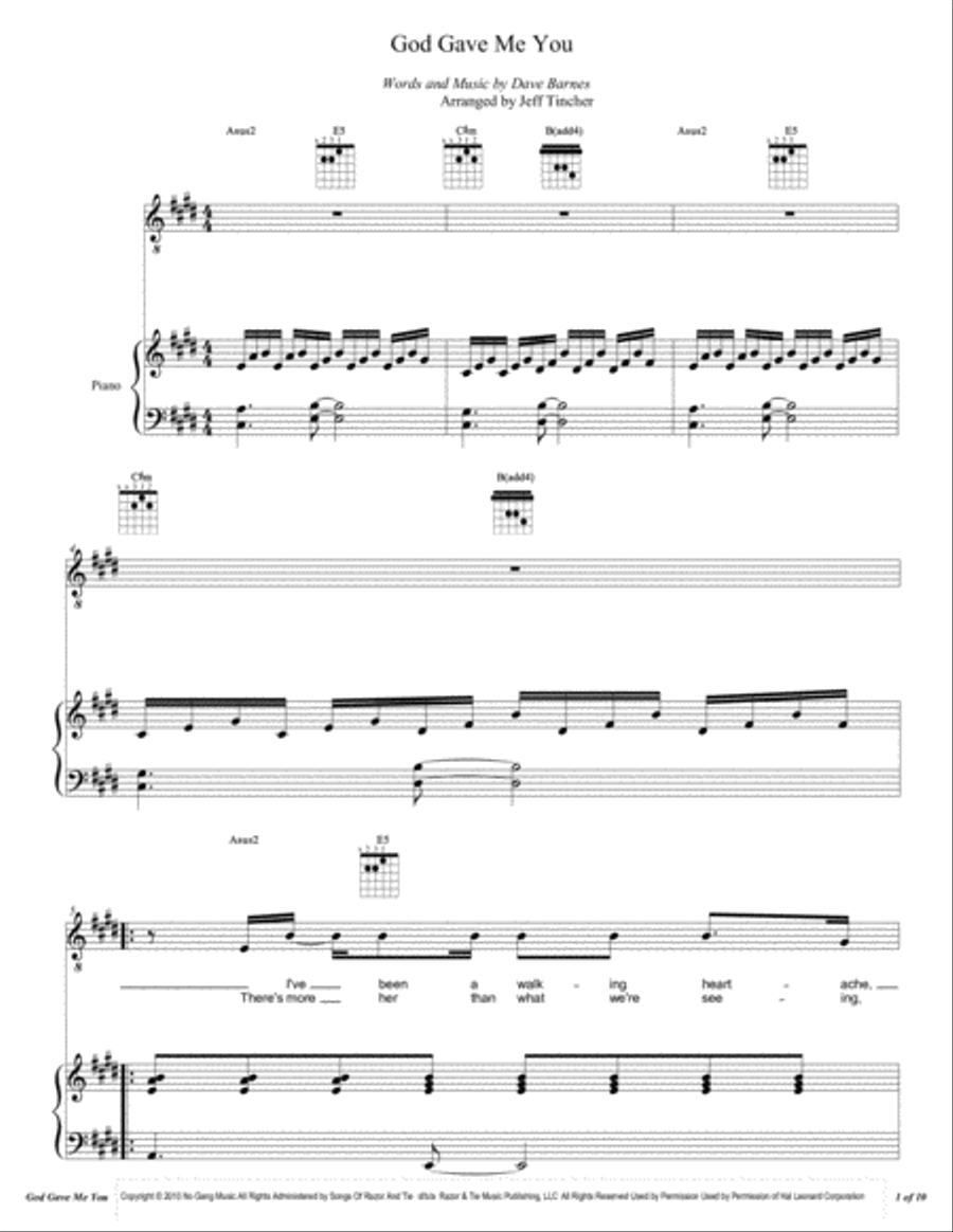 God Gave Me You Voice scores gallery preview page 2