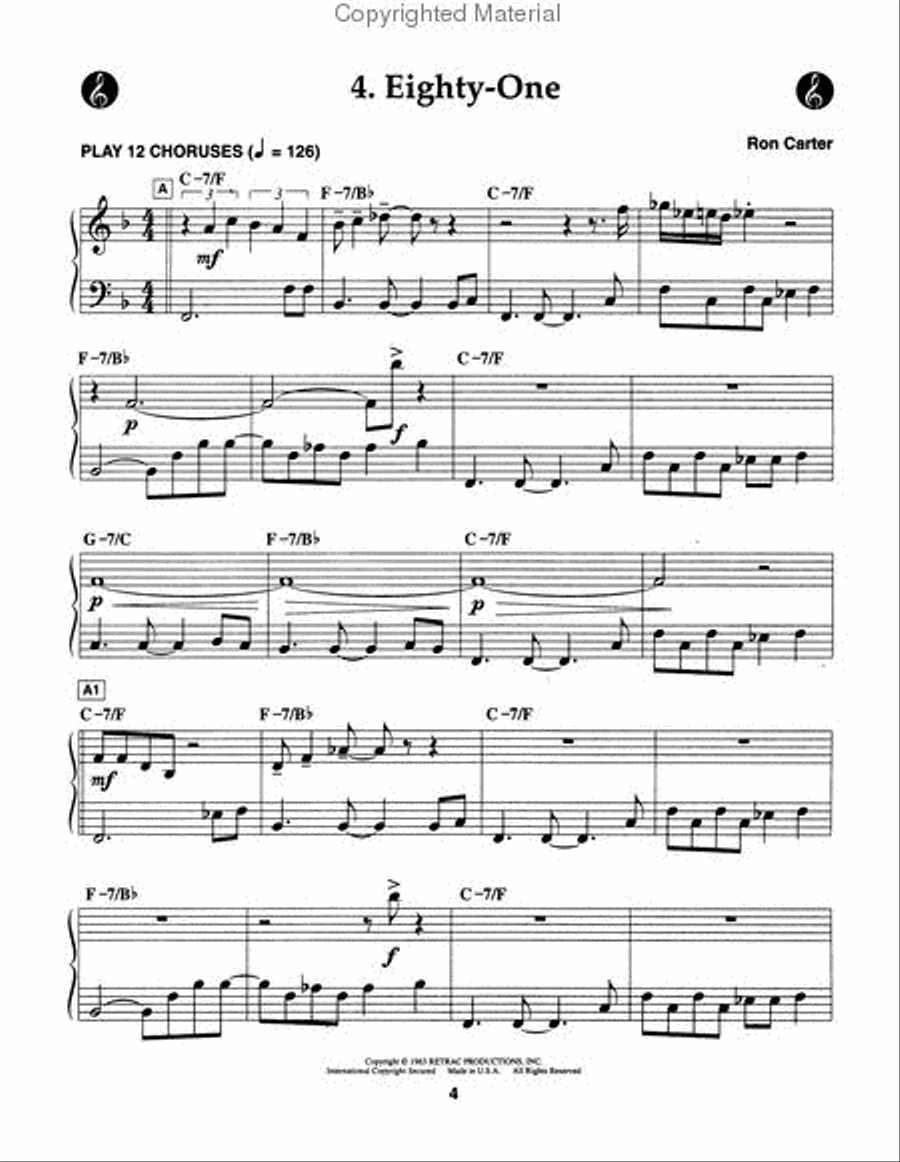 Volume 115 - Ron Carter Double Bass scores gallery preview page 3