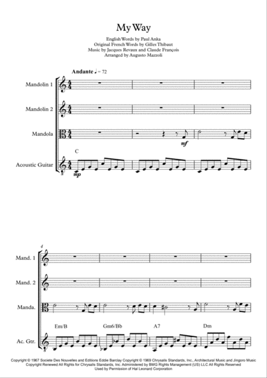 My Way Small Ensemble scores gallery preview page 1