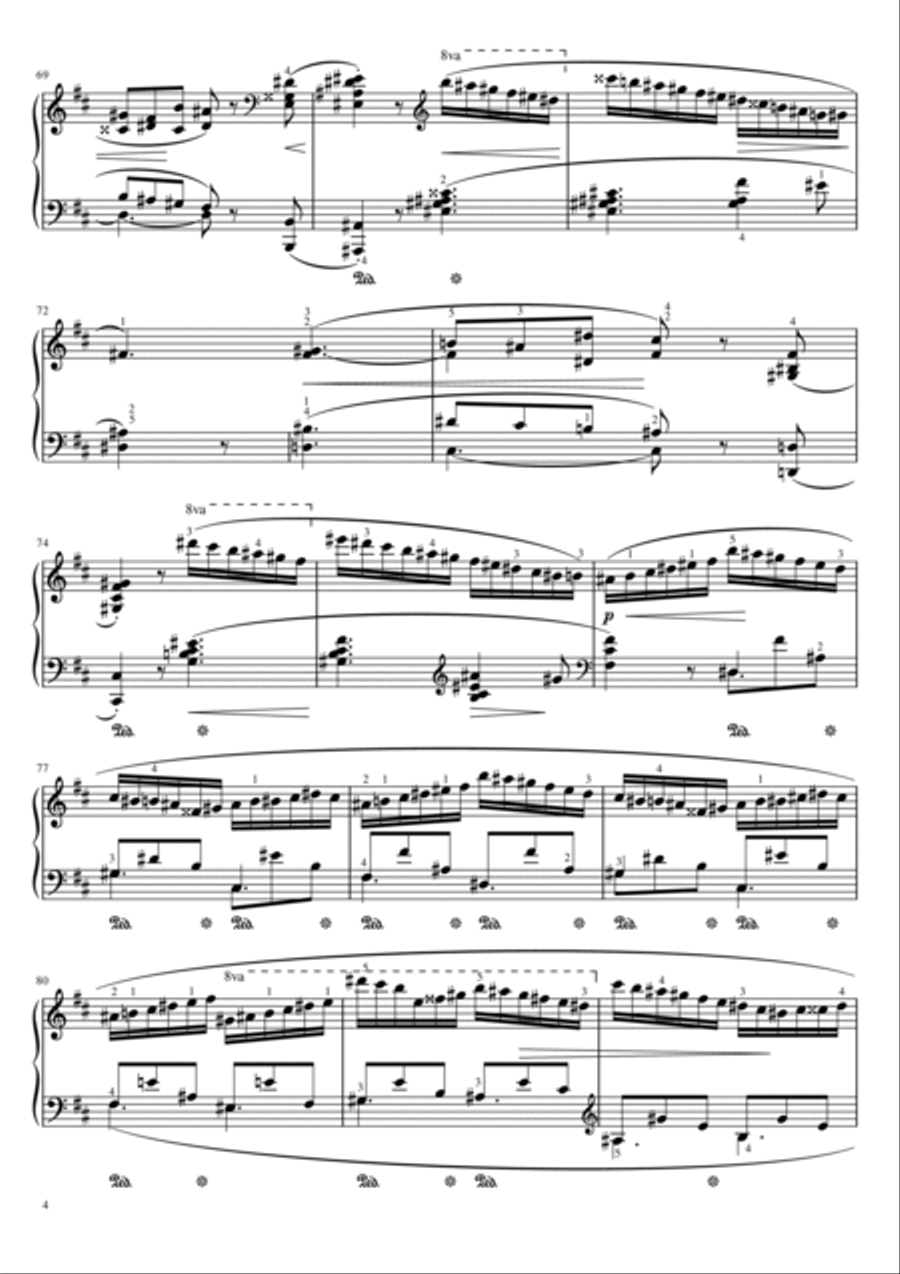 Chopin - Piano Sonata No.3, Op.58 4st Mov IV Finale - Original For Piano Solo With Fingering Piano Solo scores gallery preview page 4