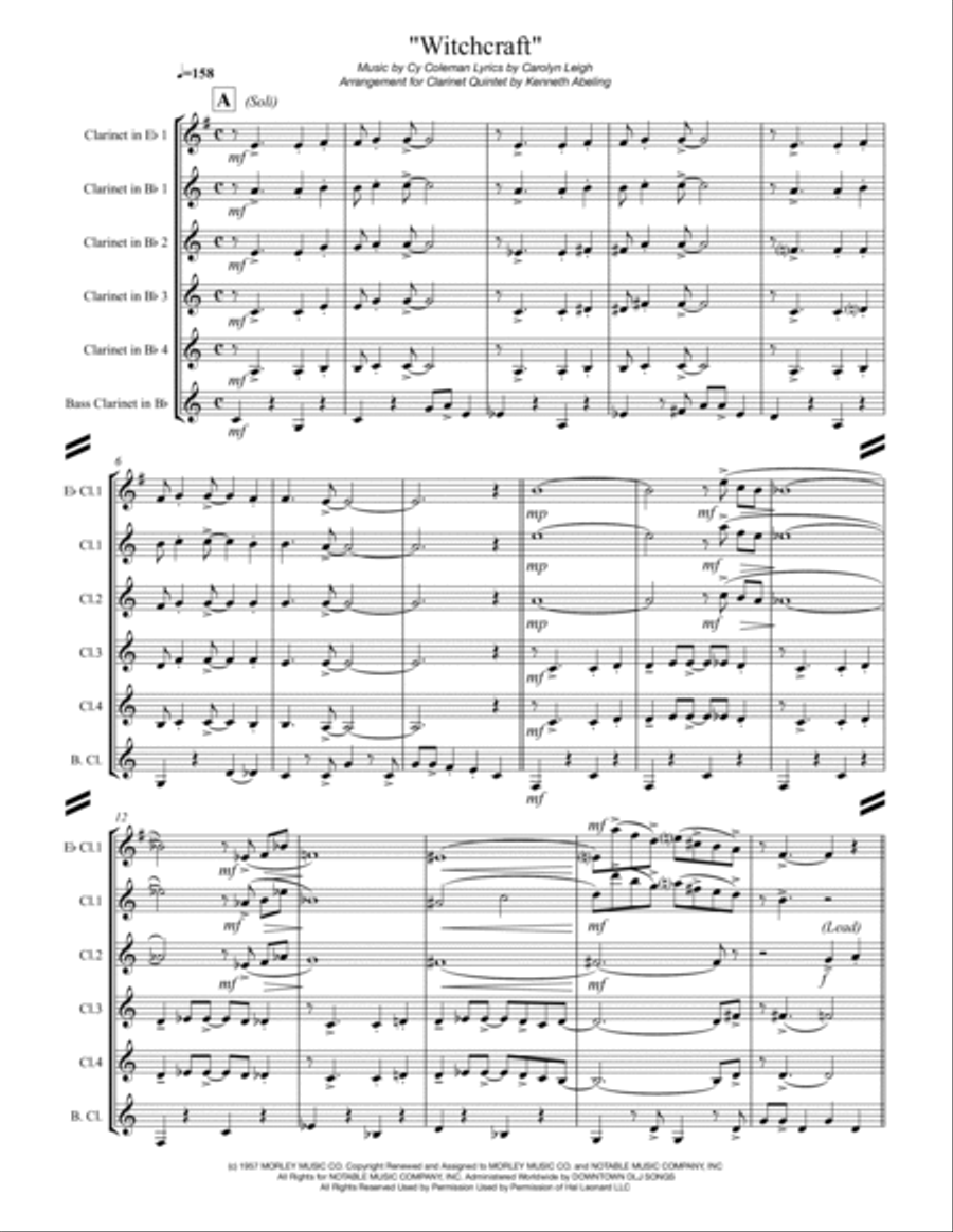 Witchcraft Woodwind Ensemble scores gallery preview page 2