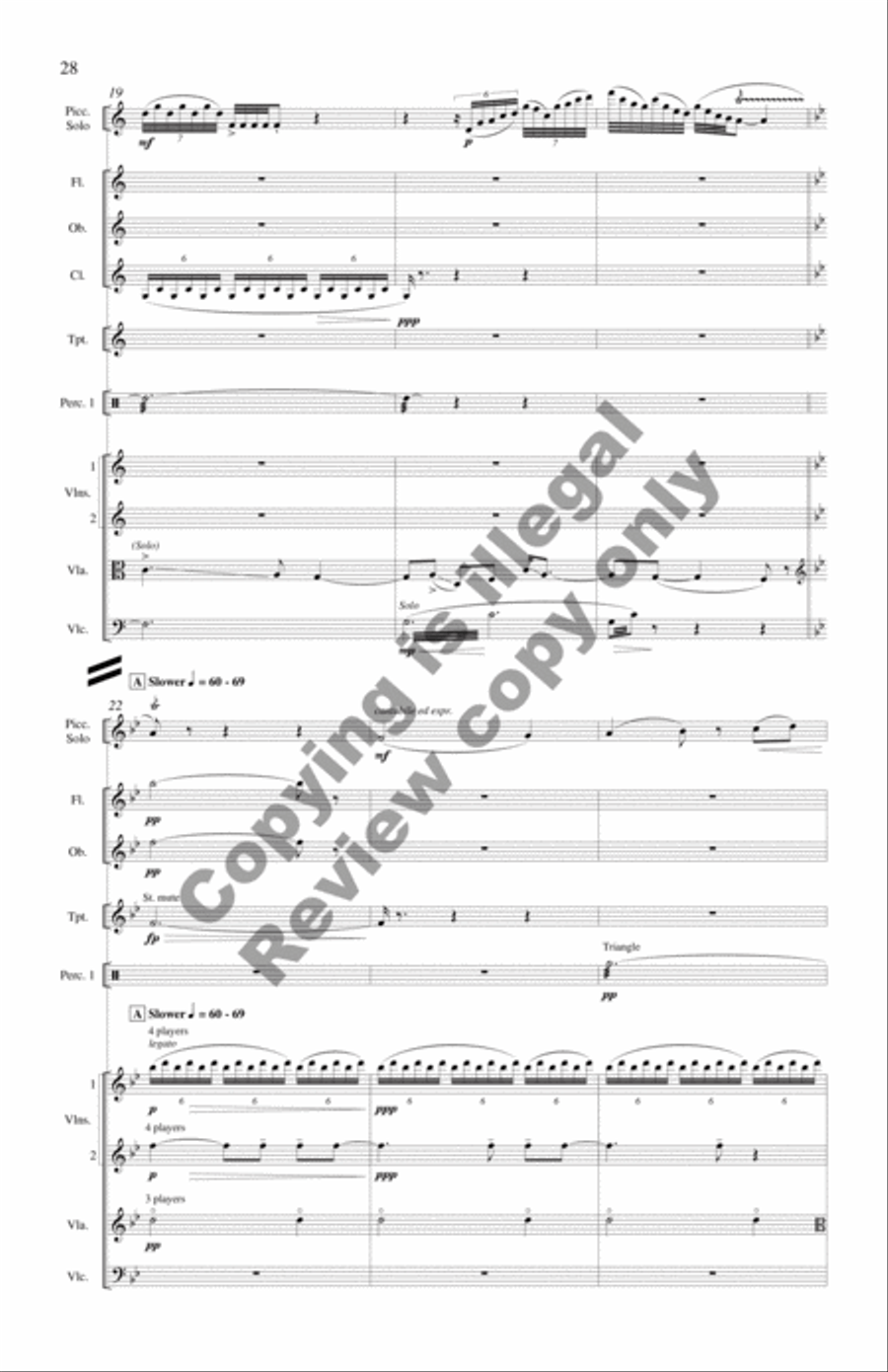 Concerto for Piccolo Solo and Chamber Orchestra (Additional Full Score) Chamber Orchestra scores gallery preview page 19