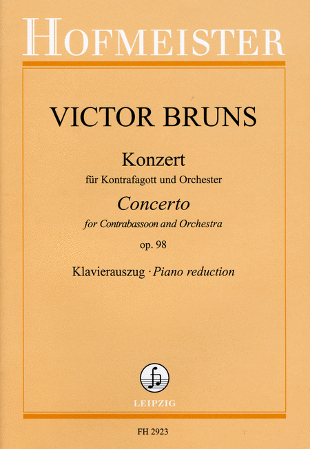 Konzert op 98 fur Kontrafagott und Orchester / KlA