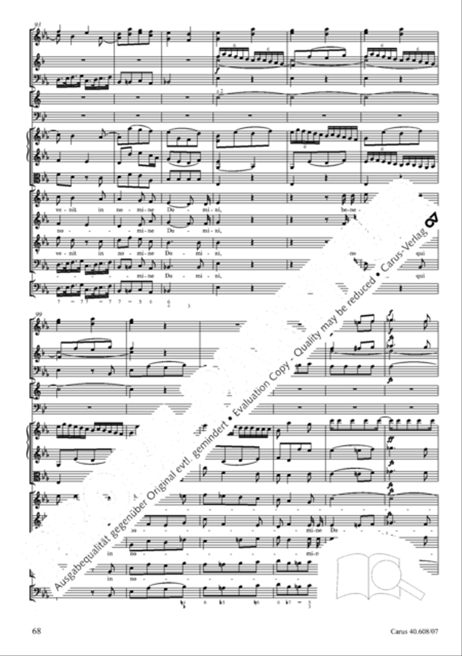 Missa Sancti Bernardi von Offida in B 4-Part scores gallery preview page 83