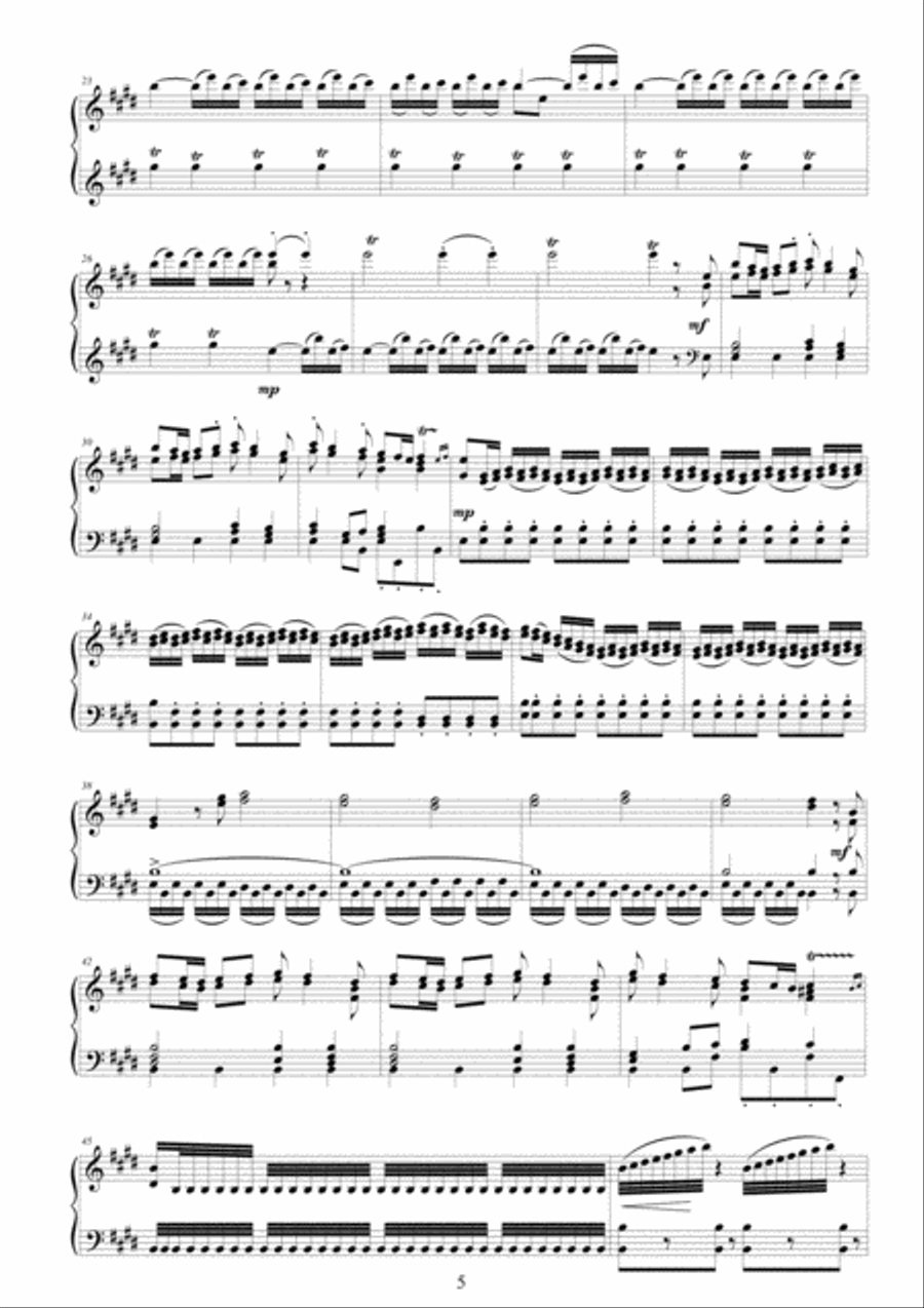 Vivaldi - The Four Seasons for Piano - Complete Piano Solo scores gallery preview page 5